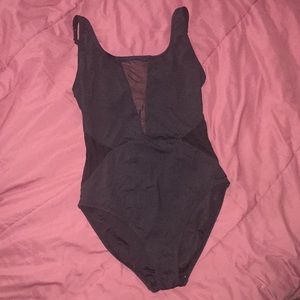 Cutout mesh one piece swimsuit